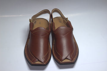 Brown Peshawari Chappal - Handcrafted Leather