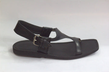 Black Panjah Dar Chappal - Handcrafted Leather
